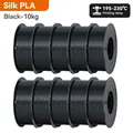 Seiden-PLA Filament 1,75 mm glänzend Mix-Farben 10 kg – Farbe 10kg Silk PLA Black