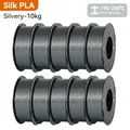 Seiden-PLA Filament 1,75 mm glänzend Mix-Farben 10 kg – Farbe 10kg Silk PLA Silver