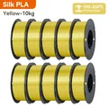 Seiden-PLA Filament 1,75 mm glänzend Mix-Farben 10 kg – Farbe 10kg Silk PLA Yellow
