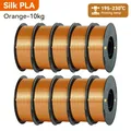 Seiden-PLA Filament 1,75 mm glänzend Mix-Farben 10 kg – Farbe 10kg Silk PLA Orange