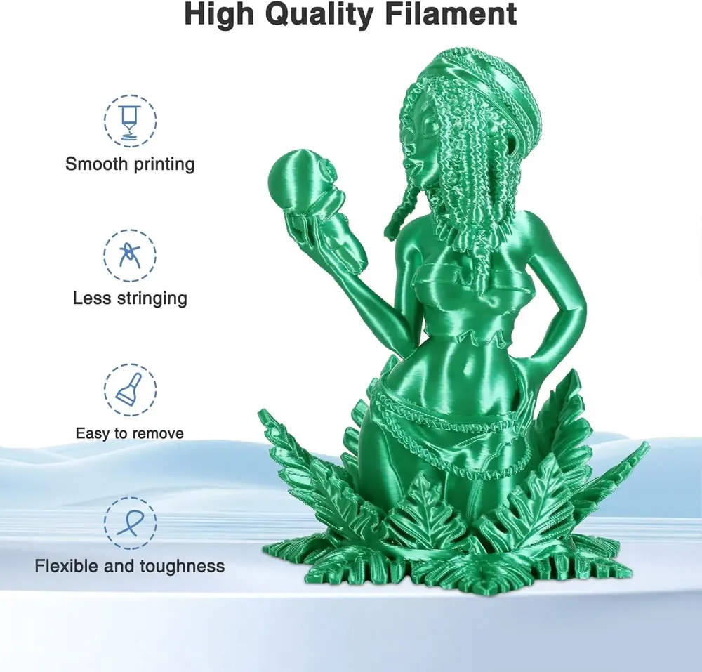 Seiden-PLA Filament 1,75 mm Maßgenauigkeit +/- 0,02 mm