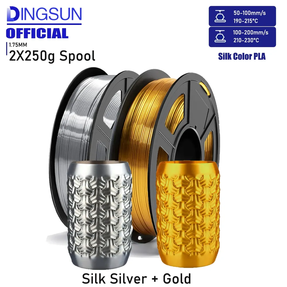 Seiden-PLA Filament 1,75 mm Maßgenauigkeit +/- 0,03 mm 250 g