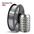 Seiden-PLA Filament 1,75 mm Maßgenauigkeit +/- 0,03 mm 250 g – Farbe Silver 500g