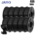 Set 10 Rollen Filament ASA 1,75 mm blasenfrei glatt – Farbe ASA 10BK