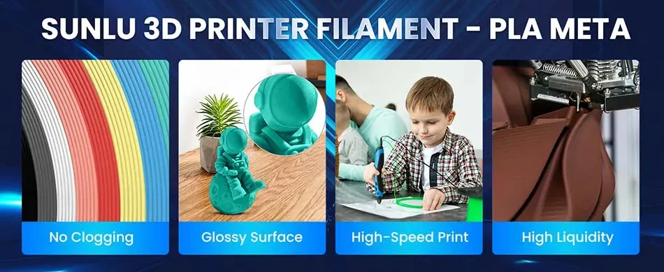 Set 5 Rollen Filament PLA PETG ABS ASA TPU