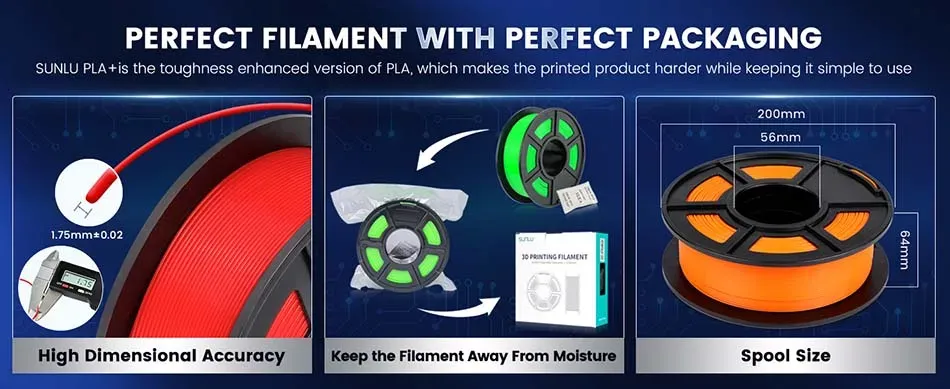 Set 5 Rollen Filament PLA PETG ABS ASA TPU