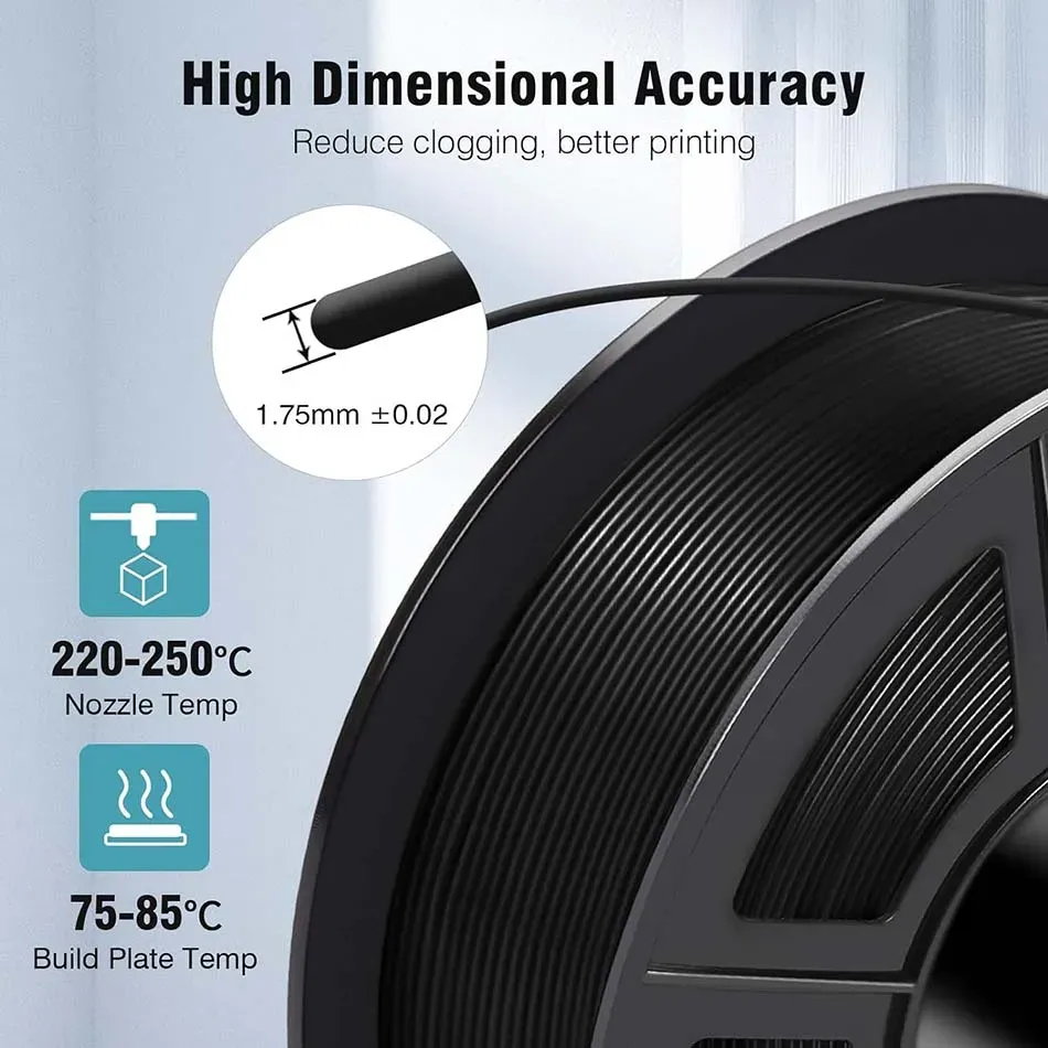 Set 5 Rollen Filament PLA PETG ABS ASA TPU