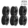 Set 6 Rollen Filament ASA 1,75 mm blasenfrei – Farbe ASA 6BK
