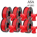 Set 6 Rollen Filament ASA 1,75 mm blasenfrei – Farbe ASA 6RD