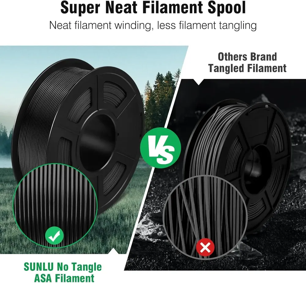 Set 6 Rollen Filament ASA 1,75 mm blasenfrei