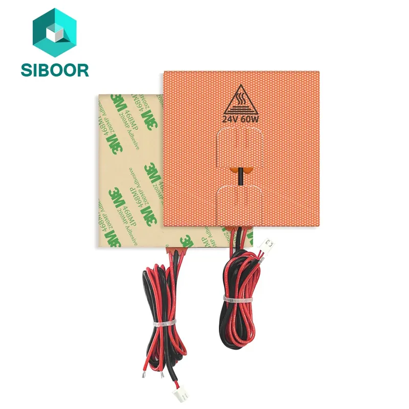 Silikon Heizkissen 24V 60W mit Thermistor für Voron
