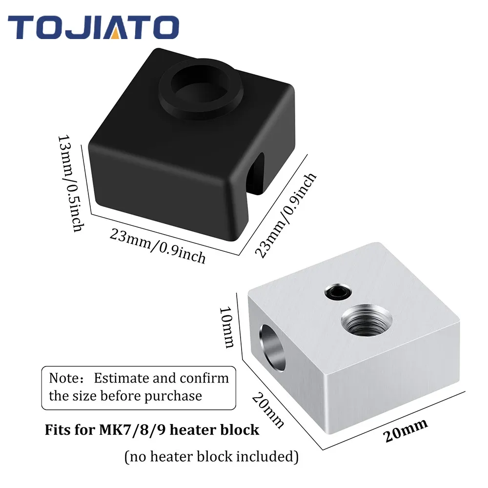 Silikon Socke Heizblock für Creality Ender3 CR-10 MK7/8/9 Anet A8