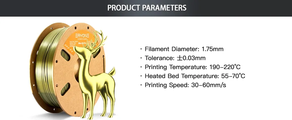 Silk PLA Filament 1,75 mm hohe Qualität 5 kg