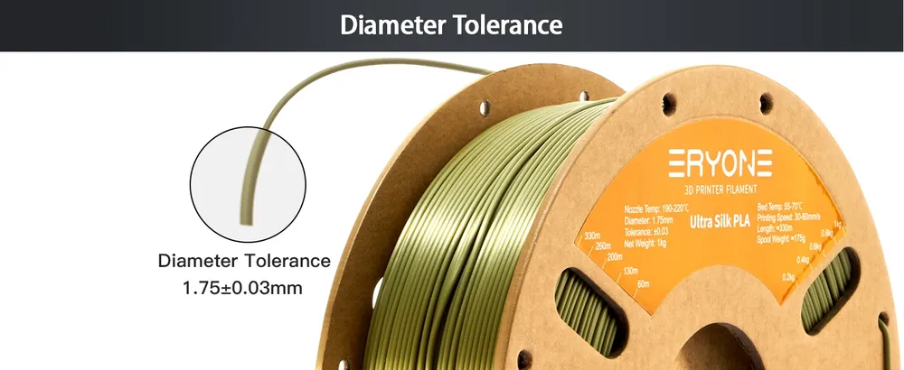 Silk PLA Filament 1,75 mm hohe Qualität 5 kg