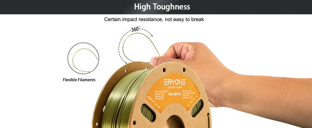 Silk PLA Filament 1,75 mm hohe Qualität 5 kg