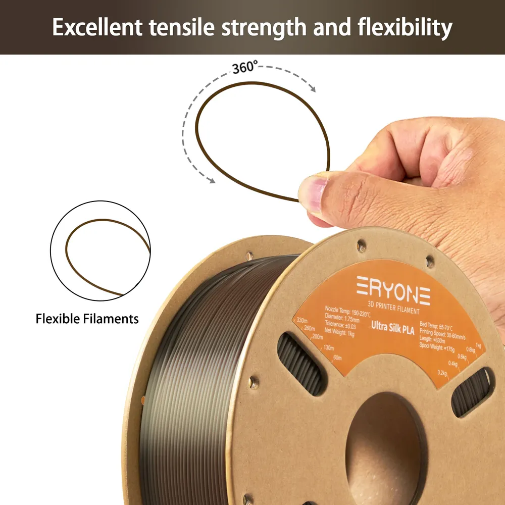 Silk PLA Filament 1,75 mm hohe Qualität 5 kg