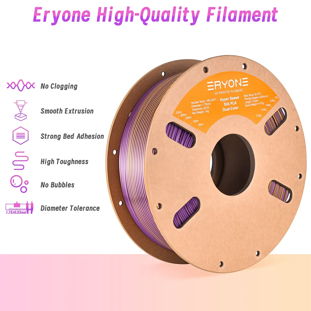 Silk PLA Filament 1,75 mm zweifarbig 1 kg