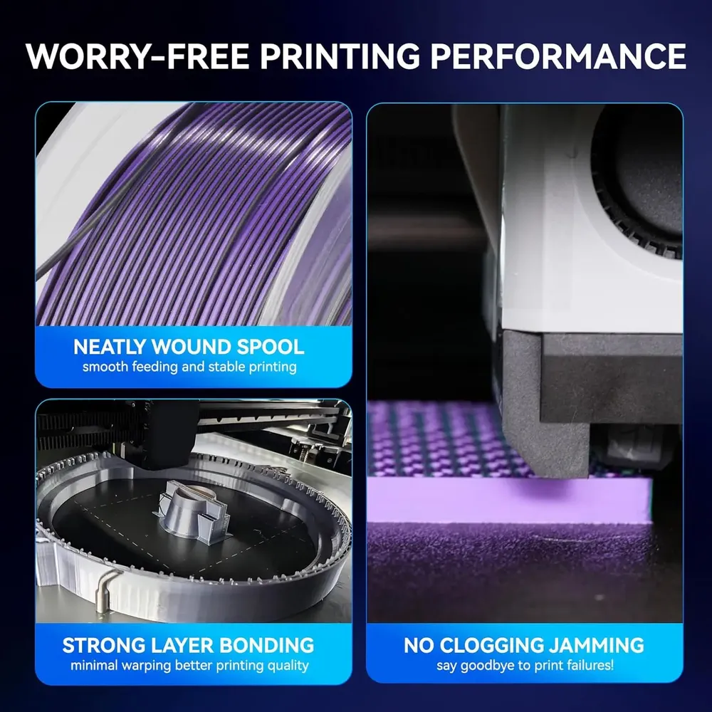 Silk PLA Filament 1,75 mm zweifarbig glänzend