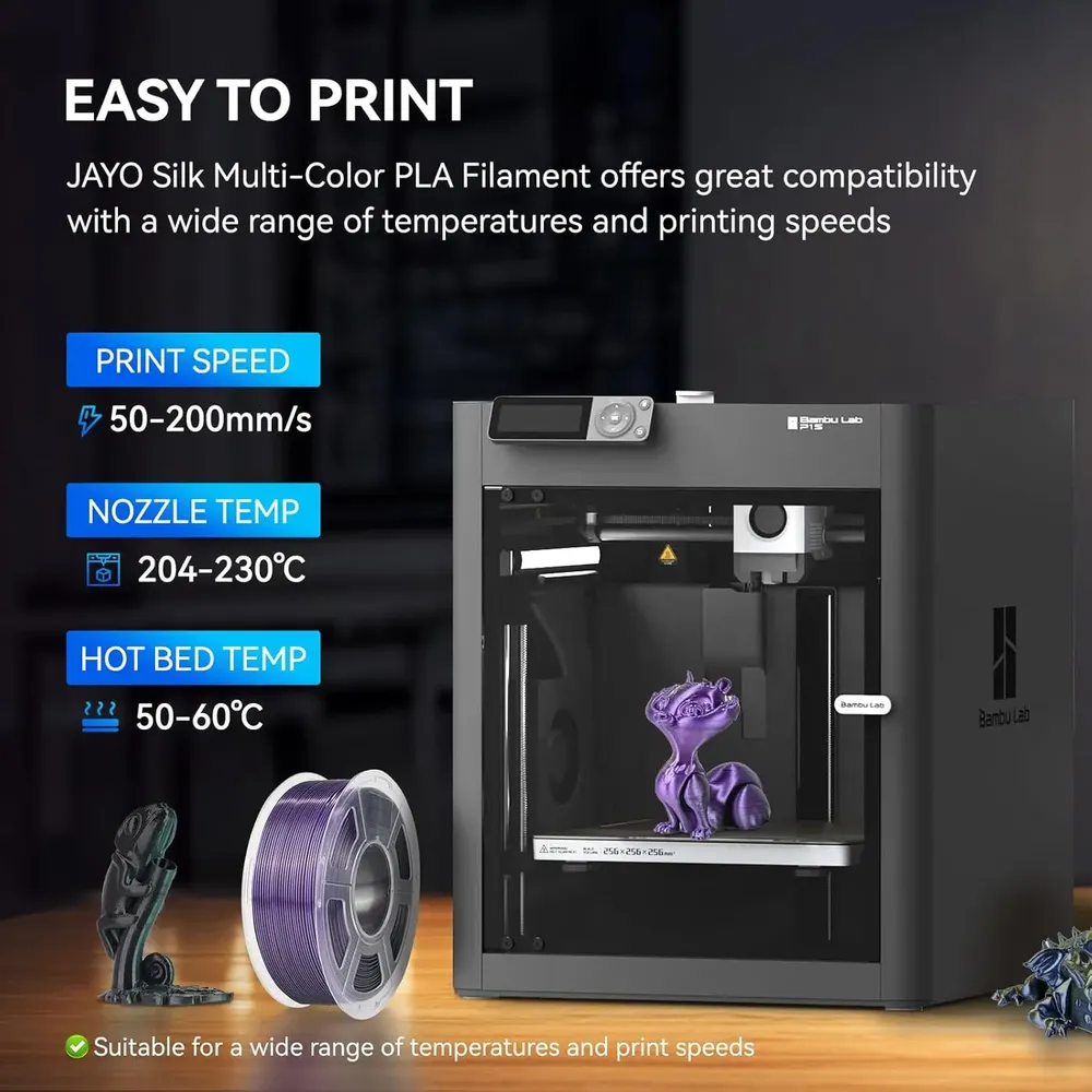 Silk PLA Filament 1,75 mm zweifarbig glänzend