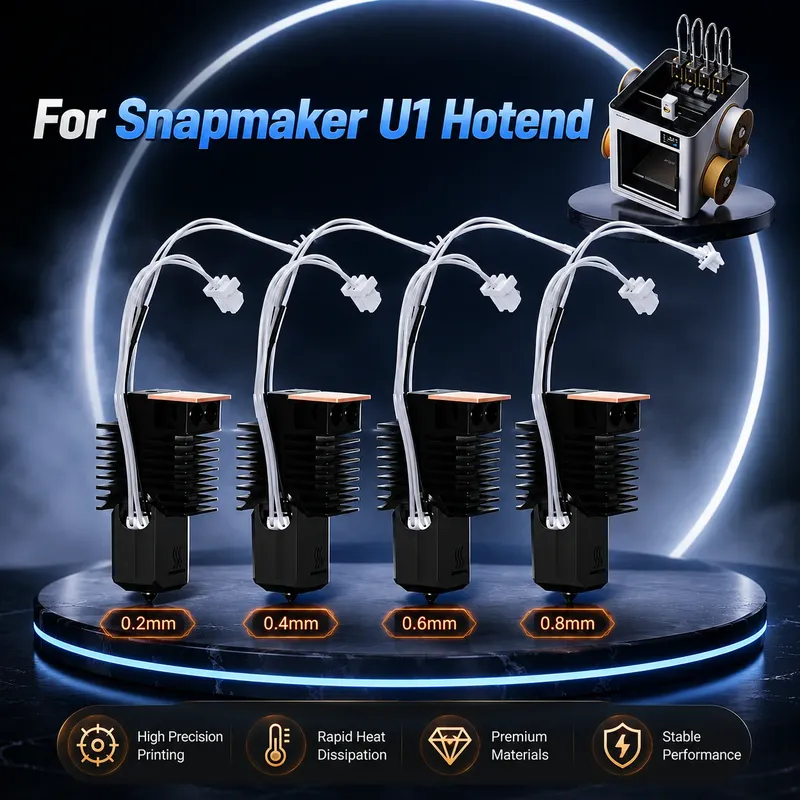 Snapmaker U1 Hotend-Kit mit Keramikblock und Düse 0,2 bis 0,8 mm