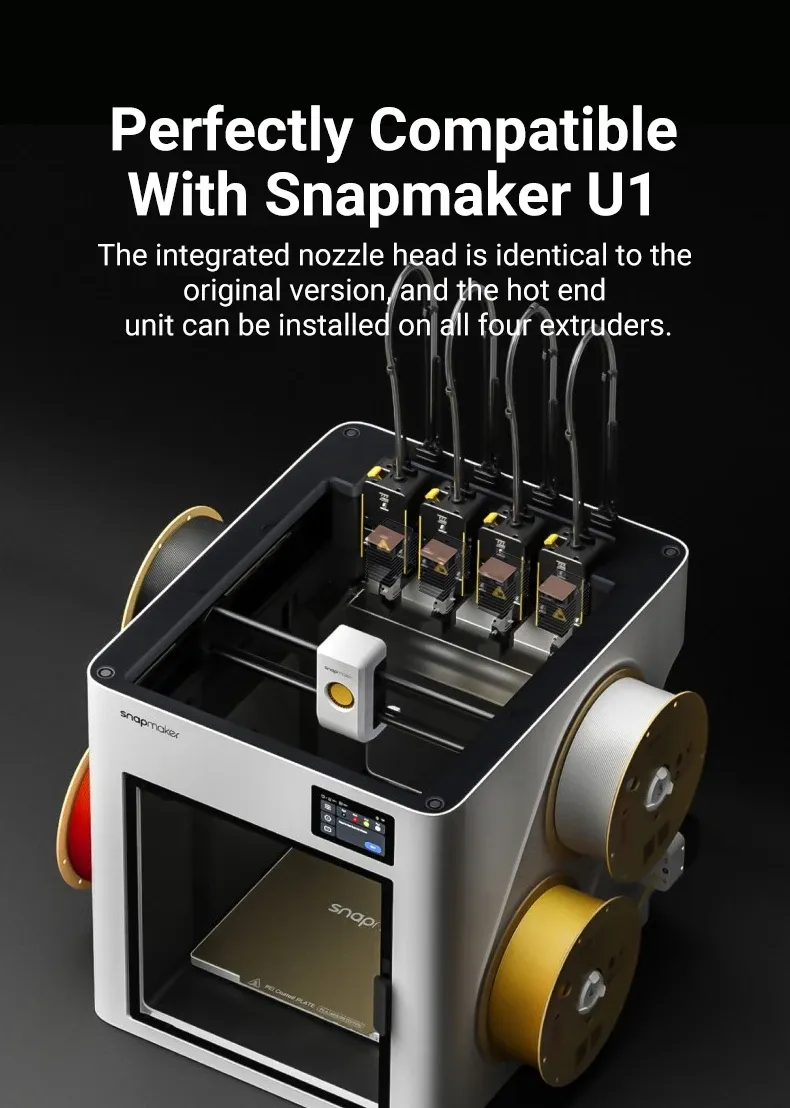 Snapmaker U1 Hotend-Kit mit Keramikblock und Düse 0,2 bis 0,8 mm