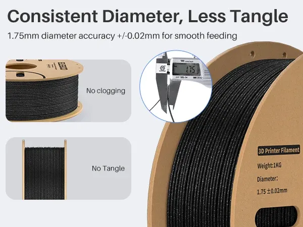 Sparkle PLA Filament 1,75 mm glitzernd 2 bis 4 kg