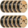 Standard PETG Filament 1,75 mm mehrfarbig 10 kg – Farbe Black 10KG