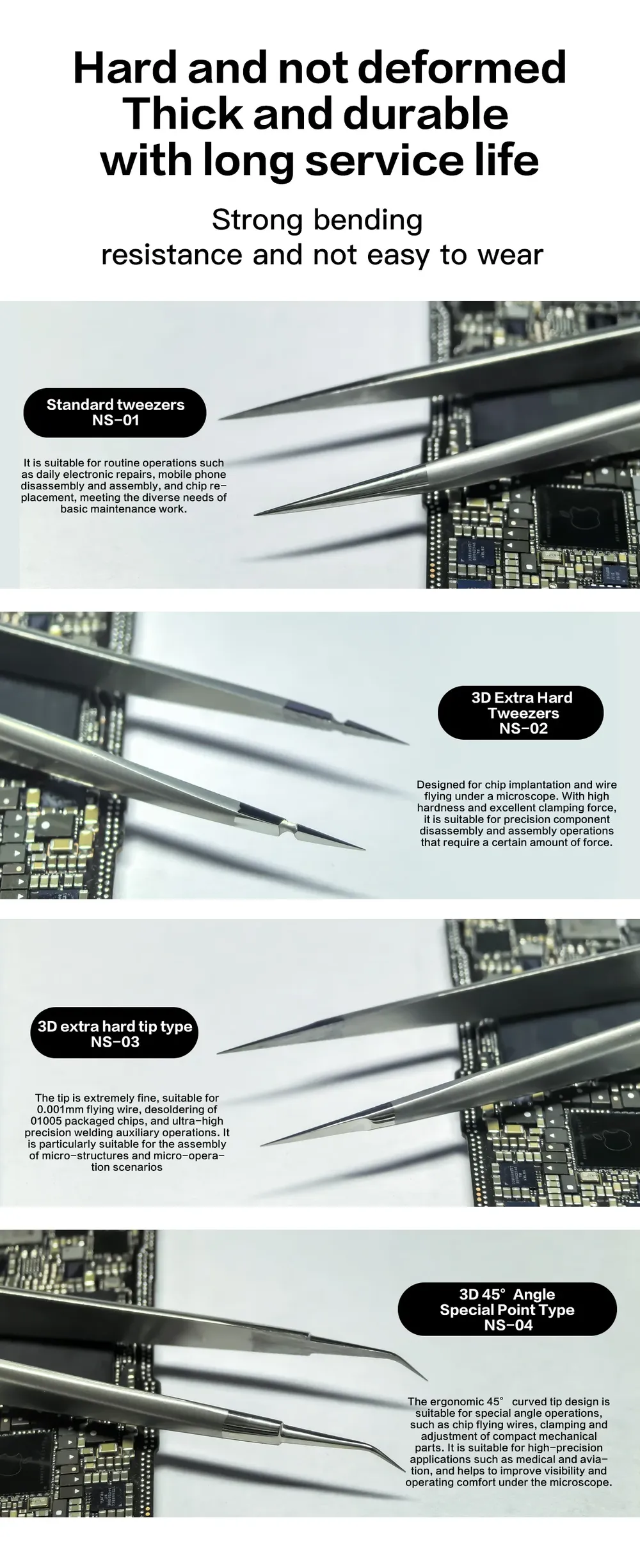 Superlegierung Pinzette Handy Reparatur