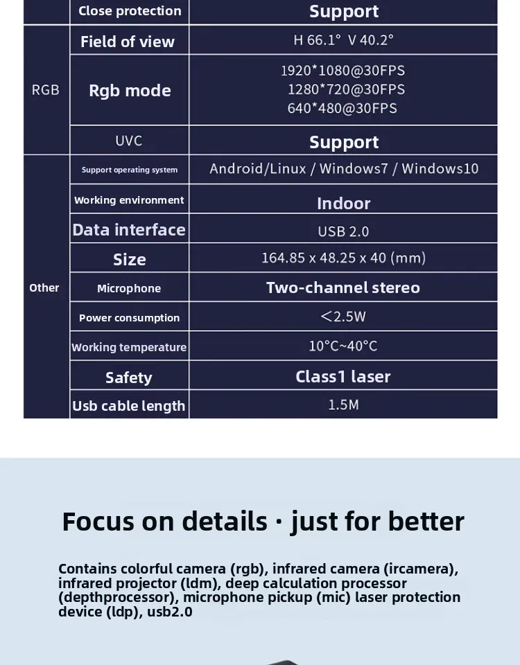 Tiefenkamera 3D Vision für ROS Jetson Pi