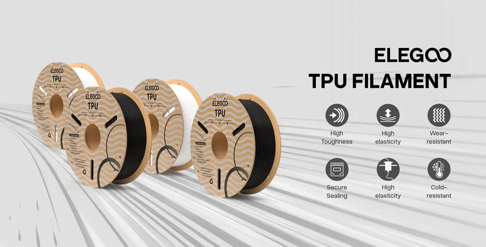 TPU Filament 1,75 mm 1 bis 4 kg hohe Elastizität