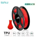 TPU Filament 1,75 mm 10 Rollen 0,5 kg hitzebeständig – Farbe Red 10 Roll
