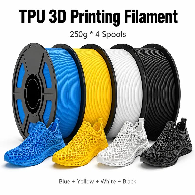 TPU Filament 1,75 mm 250 g 4 Farben