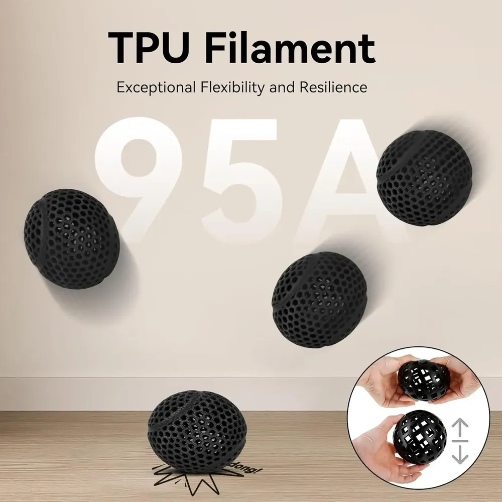 TPU Filament 1,75 mm 250 g 4 Farben