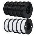 TPU Filament 1,75 mm 5 bis 10 kg weich – Farbe 5KG Black 5KG White