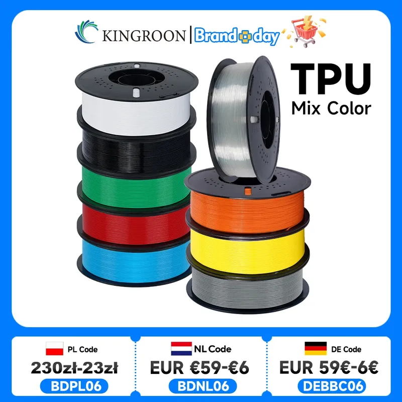 TPU Filament 1,75 mm 5 bis 10 kg weich