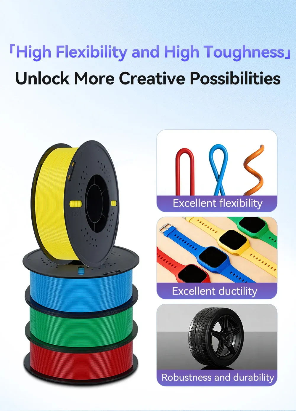 TPU Filament 1,75 mm 5 bis 10 kg weich