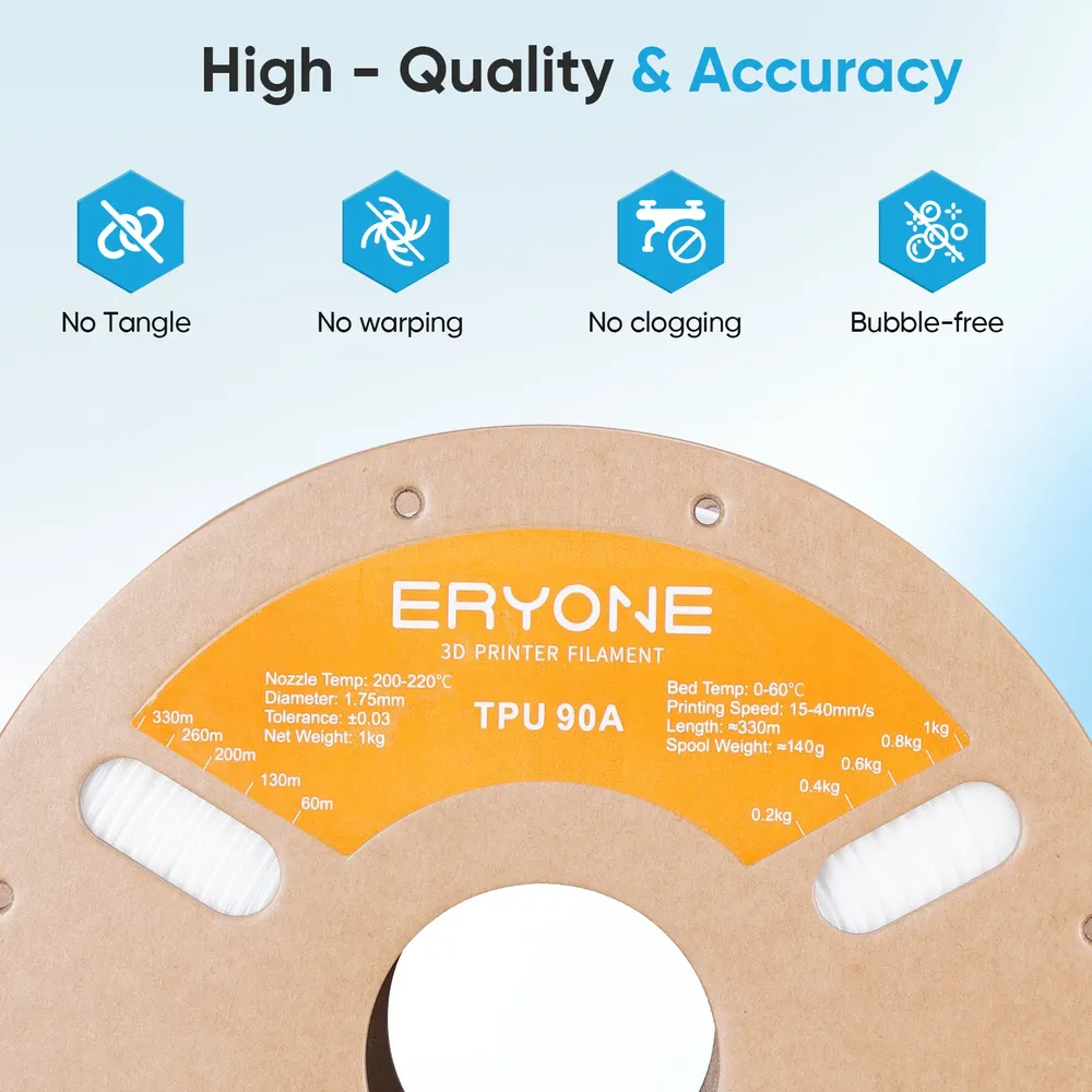 TPU Filament 1,75mm Flexibles 90A Meisten FDM-Druckern
