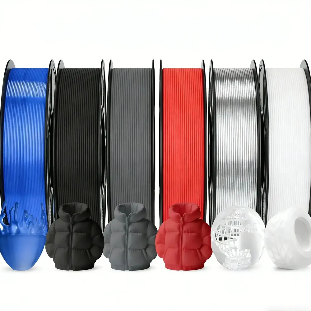 TPU Filament 1,75mm Weiches 3D-Druck 6er-Pack 250g