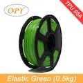 TPU Filament 10m bis 100g 1,75mm 95A flexibel natur schwarz – Color Elastic Green 0.5KG