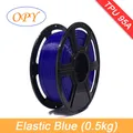TPU Filament 10m bis 100g 1,75mm 95A flexibel natur schwarz – Color Elastic Blue 0.5kg