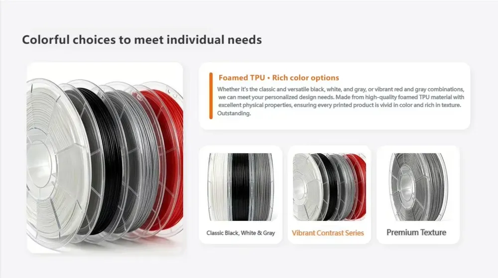TPU Filament 1kg 1,75mm 90A schäumend leicht flexibel