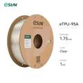 TPU Filament 1kg 1,75mm 95A flexibel für 3D-Drucker – Farbe Clear