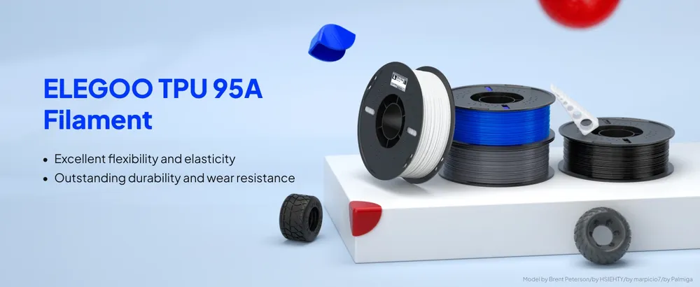 TPU Filament 1kg 1,75mm 95A hohe Belastbarkeit flexibel