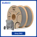 TPU Filament 1kg 1,75mm 95A hohe Belastbarkeit flexibel – Farbe Grau 2kg