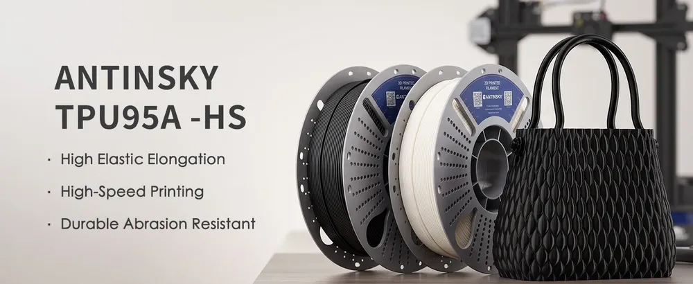 TPU Filament 1kg 1,75mm 95A HS flexibel geringe Fadenbildung