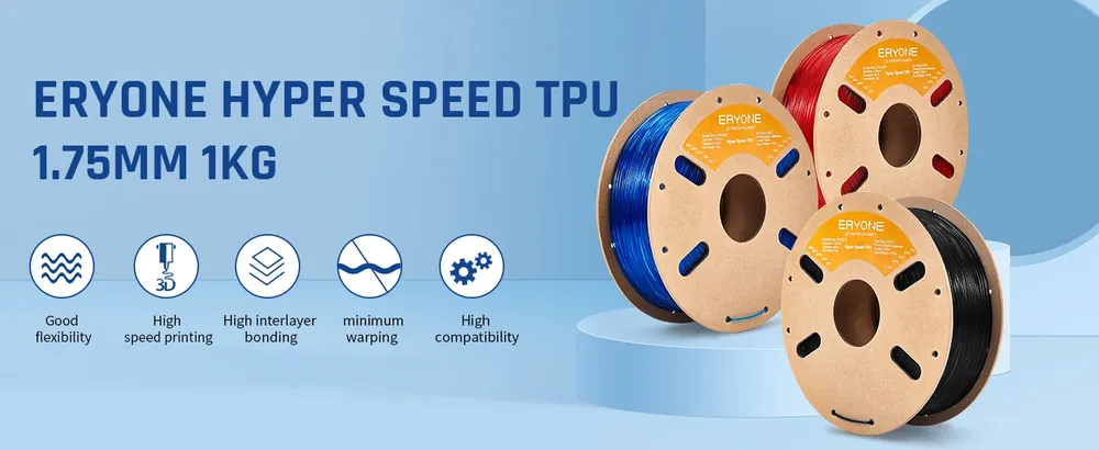 TPU Filament 1kg 1,75mm 95A HS schnell druckend verschleißfest