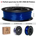 TPU Filament 1kg 1,75mm ungiftig hochwertig sicher flexibel – Farbe Transparent Blue