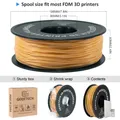 TPU Filament 1kg 1,75mm ungiftig hochwertig sicher flexibel – Farbe Transparent Gold