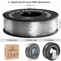 TPU Filament 1kg 1,75mm ungiftig hochwertig sicher flexibel – Farbe Transparent