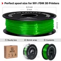 TPU Filament 1kg 1,75mm ungiftig hochwertig sicher flexibel – Farbe Transparent Green